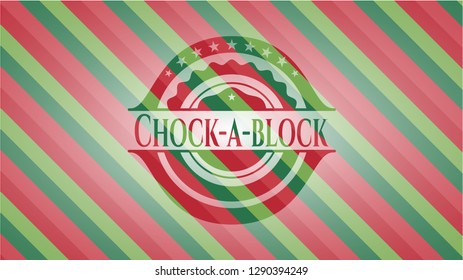 Chock-a-block christmas style emblem.