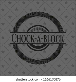 Chock-a-block dark badge