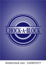 Chock-a-block denim background