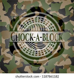 Chock-a-block on camouflaged pattern