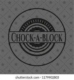 Chock-a-block realistic black emblem