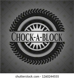 Chock-a-block retro style black emblem