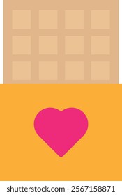 Choclate Sweet Dessert Icon Vector Flat Illustration