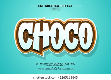 Choco 3D editable text effect template