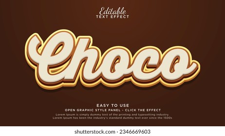 Choco 3d editable text effect