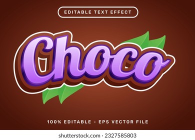 choco 3d text effect and editable text effect