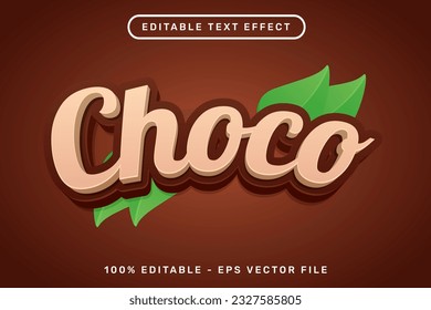 choco 3d text effect and editable text effect