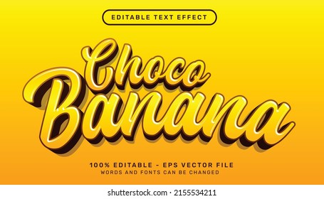 Choco Banana 3d Text Effect And Editable Text Effect