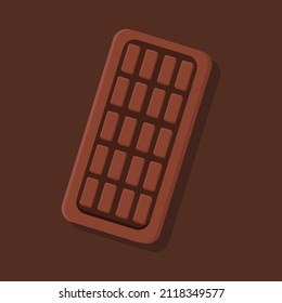 Choco bar with flat illustration model