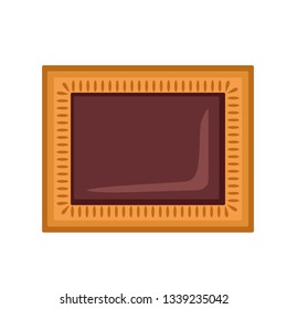 Choco biscuit icon. Flat illustration of choco biscuit vector icon for web design