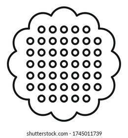 Choco biscuit icon. Outline choco biscuit vector icon for web design isolated on white background
