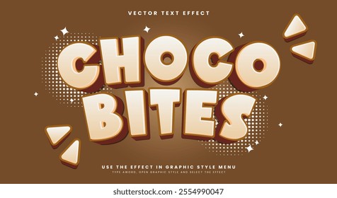 Choco Bites Modern Style Editable Text effect Template