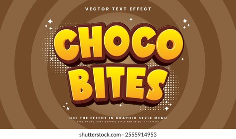 Choco Bites Modern Style Editable Text effect Template