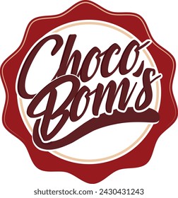 choco bomboms logo sweet and fresh