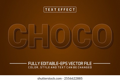 Choco brown font Text effect editable