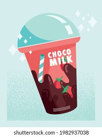 choco bubble milk product icon