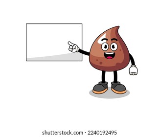 choco chip illustration doing a presentation , character design