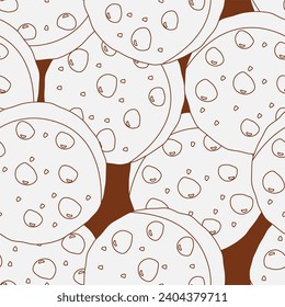 El arte de la línea de chips de Choco es un patrón sin fisuras. Adecuado para fondos, papel pintado, telas, textiles, papel de envoltura, materiales impresos y muchos más.