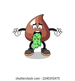 Choco-Chip-Maskottkartographie Erbrechen, Zeichendesign