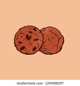 choco chip sketch hand drawn, great picture. 