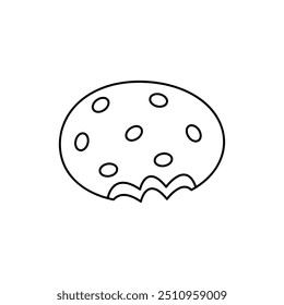 Choco chips cookie. vector clip art , simple