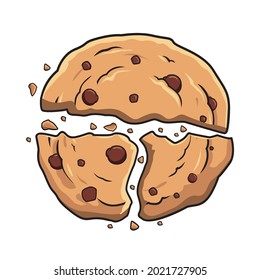 Choco Chips Cookies Illustrations Cartoon