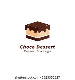 Choco Schokolade Dessert Box Logo Design Konzept