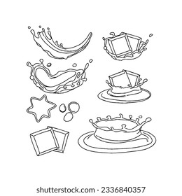 choco and chocolate hand drawn doodle illustrations vector set