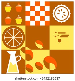choco coffee abstract background for design, template, poster, etc