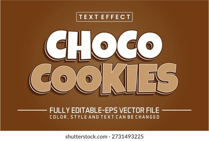 Choco cookies font Text effect editable	