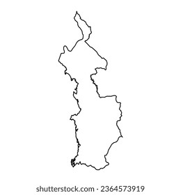 Choco department map, administrative division of Colombia.