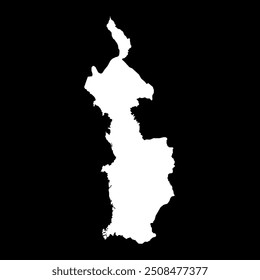 Choco Departement Map, Verwaltungsbezirk von Kolumbien.