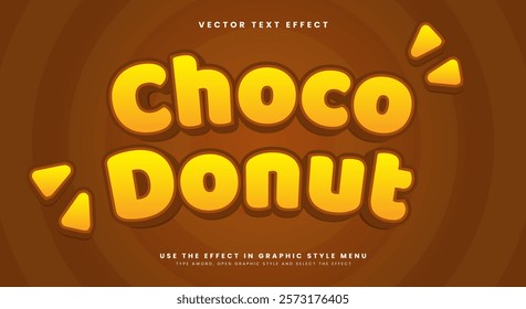 Choco Donut 3d editable text effect Template