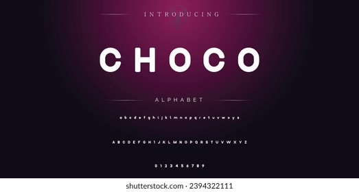 Choco Elegant Font Uppercase Lowercase and Number. Classic Lettering Minimal Fashion Designs. Typography modern serif fonts regular decorative vintage concept. vector illustration