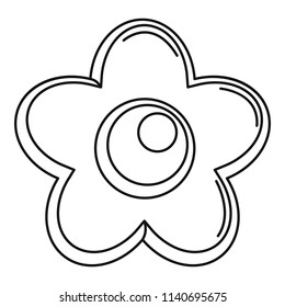 Choco flower icon. Outline illustration of choco flower vector icon for web design isolated on white background