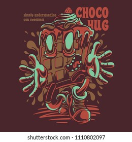 Choco Hug Illustration