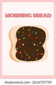 a choco jam with bread card design