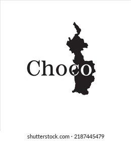 Choco map and black lettering design on white background