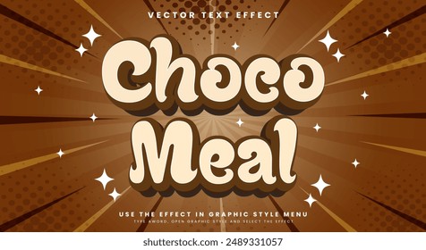 Choco Meal editable text effect template suitable for Cartoon style