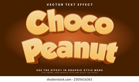 Choco Peanut editable text effect template