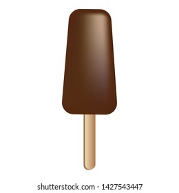 Choco popsicle icon. Cartoon of choco popsicle vector icon for web design isolated on white background