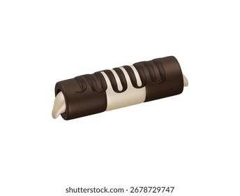  Choco Roll Icono 3D Ilustración Render