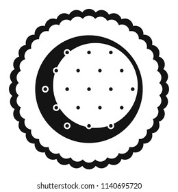 Choco star biscuit icon. Simple illustration of choco star biscuit vector icon for web design isolated on white background