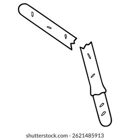 choco stick illustration hand drawn outline vector