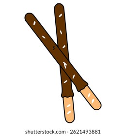 Choco stick ilustración dibujado a mano Vector aislado