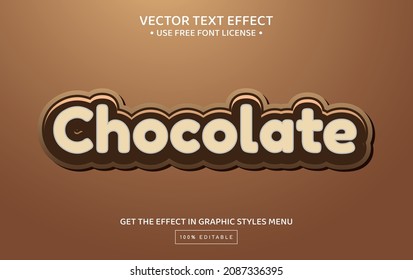 Chocolate 3D editable text effect