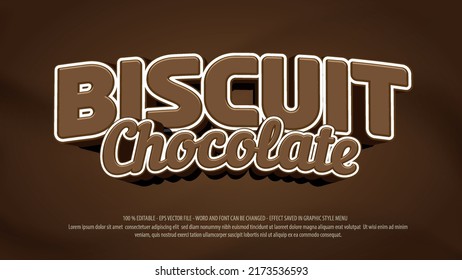 Chocolate 3d style editable text effect