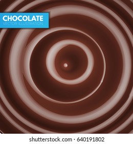 Chocolate Abstract Background. Soft Brown Circle Banner. Vector illustration