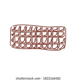 Esbozo abstracto de chocolate. Ilustración del vector