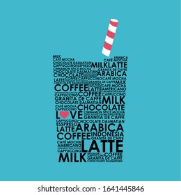 Chocolate abstract typography for print